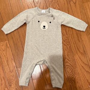Nordstrom Gray Bear Face Kids Footie